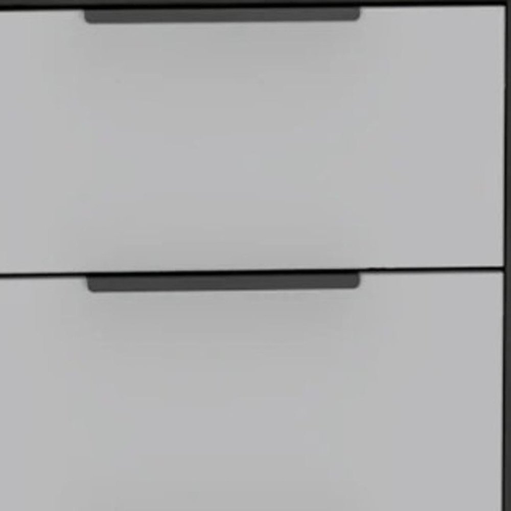 28" White And Smokey Oak Manufactured Wood Three Drawer Dresser