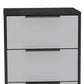 28" White And Smokey Oak Manufactured Wood Three Drawer Dresser