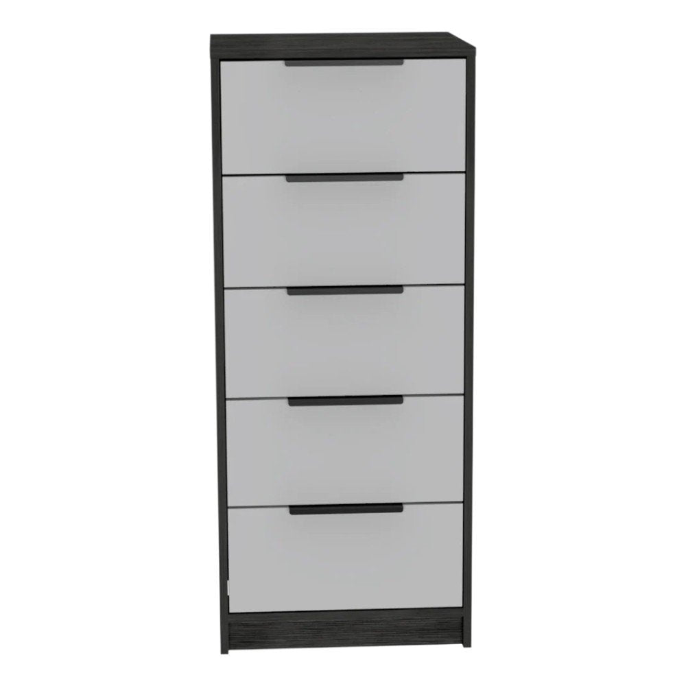 28" White And Smokey Oak Manufactured Wood Three Drawer Dresser