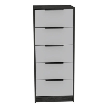 28" White And Smokey Oak Manufactured Wood Three Drawer Dresser