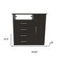 36" Black Manufactured Wood Four Drawer Combo Dresser