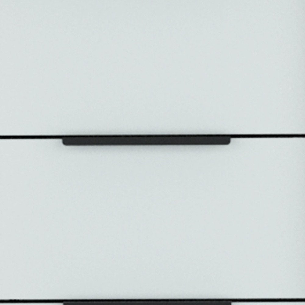 28" Brown And White Three Drawer Dresser