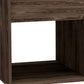 32" Dark Walnut Manufactured Wood Rectangular Coffee Table With Shelf