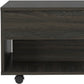 22" Carbon Espresso Manufactured Wood Rectangular Coffee Table With Drawer