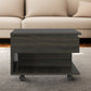 22" Carbon Espresso Manufactured Wood Rectangular Coffee Table With Drawer
