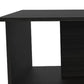 35" Black Wood Abstract Coffee Table