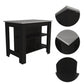 41" Ivory And Black Wood Kitchen Island With Storage