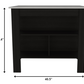 Black and Ivory 41" Kitchen Island With Storage