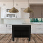 Black and Ivory 41" Kitchen Island With Storage
