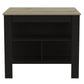 Black and Natural 41" Kitchen Island With Storage