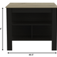 Black and Natural 41" Kitchen Island With Storage