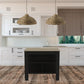 Black and Natural 41" Kitchen Island With Storage