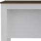 White and Brown 41" Kitchen Island With Storage
