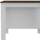 White and Brown 41" Kitchen Island With Storage