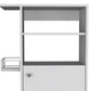 White 24" Rolling Kitchen Cart With Storage