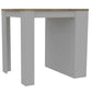 36" Natural and White Wood Kitchen Island With Storage
