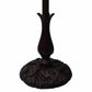 62" Brown And White Floor Lamp With White Glass Bowl Shade