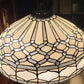 62" Brown And White Two Light Torchiere Floor Lamp With White Geometric Glass Dome Shade