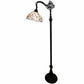 62" Brown And White Floor Lamp With White Glass Bowl Shade