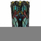 11" Beige and Orange Mosaic Tile Stained Glass Accent Lamp
