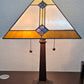 21" Dark Brown Metal Two Light Candlestick Table Lamp With Beige Shade