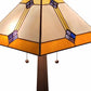 21" Dark Brown Metal Two Light Candlestick Table Lamp With Beige Shade