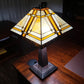 22" Dark Brown Metal Two Light Candlestick Table Lamp With Beige Shade