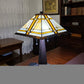 22" Dark Brown Metal Two Light Candlestick Table Lamp With Beige Shade