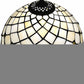 19" Dark Brown Metal Candlestick Table Lamp With White Dome Shade