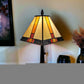 15" Dark Brown Metal Candlestick Table Lamp With Beige Empire Shade