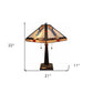 22" Dark Brown Metal Two Light Candlestick Table Lamp With Off White Empire Shade