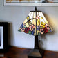 15" Dark Brown Metal Candlestick Table Lamp With Pink and Black Empire Shade