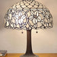 23" Dark Brown Metal Two Light Candlestick Table Lamp With White Shade