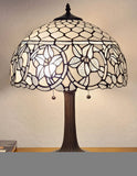 23" Dark Brown Metal Two Light Candlestick Table Lamp With White Shade