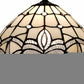 19" Dark Brown Metal Candlestick Table Lamp With White Dome Shade