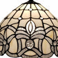 19" Dark Brown Metal Candlestick Table Lamp With White Dome Shade