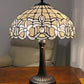 23" Dark Brown Metal Two Light Candlestick Table Lamp With White Shade