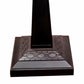22" Dark Brown Metal Two Light Candlestick Table Lamp With White Shade
