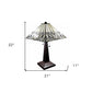 22" Dark Brown Metal Two Light Candlestick Table Lamp With White Shade