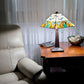 22" Dark Brown Metal Two Light Candlestick Table Lamp With White Shade