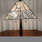 22" Dark Brown Metal Two Light Candlestick Table Lamp With White Shade