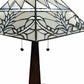 22" Dark Brown Metal Two Light Candlestick Table Lamp With White Empire Shade