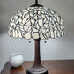 23" Dark Brown Metal Two Light Candlestick Table Lamp With White Shade