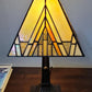 15" Dark Brown Metal Candlestick Table Lamp With Beige Shade