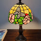 15" Dark Brown Metal Candlestick Table Lamp With Beige Shade