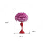 24" Glam Hot Pink Feather and Red Table Lamp