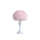 24" Glam Hot Pink Feather and Red Table Lamp