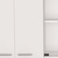 59" White Wood Wall Mounted China Cabinet With Six Doors