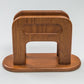 8" Brown Solid Wood Napkin Holder