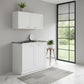 42" Black and White Wood Accent Cabinet Set With Four Doors